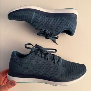 Under Armour Slingflex Teal Knit Lace-Up Men’s Running Shoes 10.5